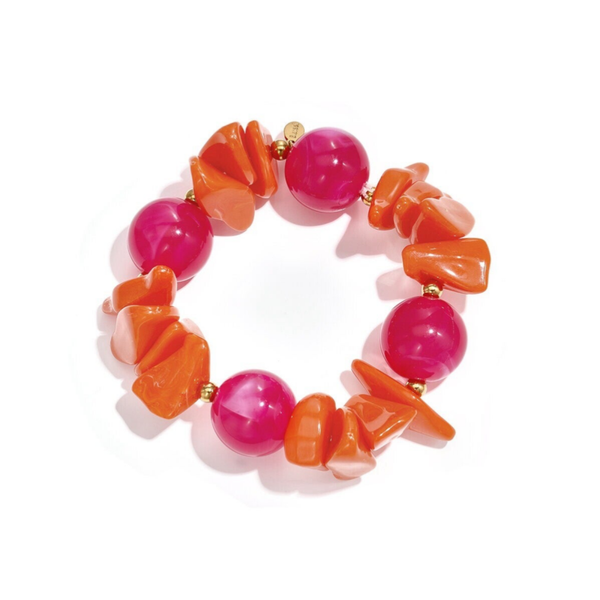 Kleurige armband met acryl kralen