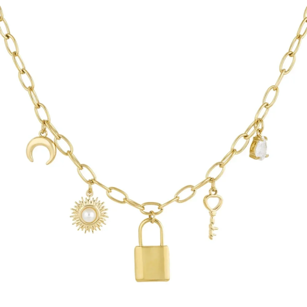 Stainless steel Bedelketting Key to my Heart