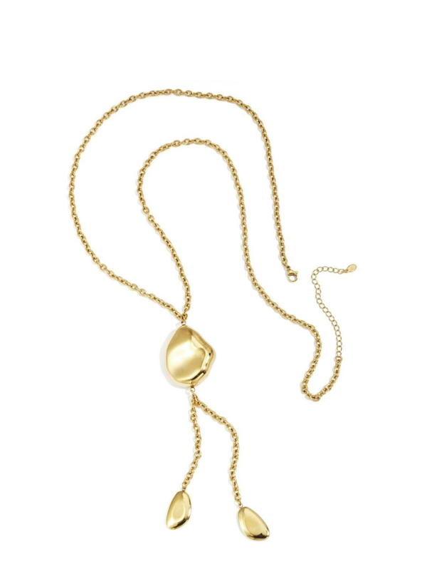 Stainless Steel - lange ketting organische vorm