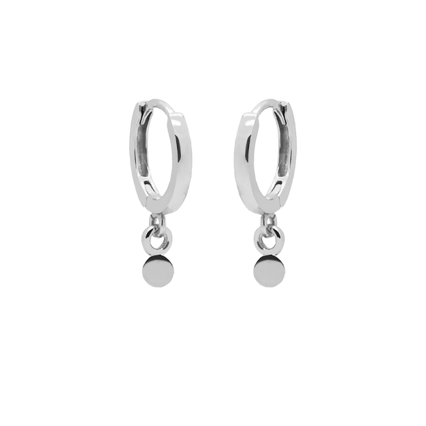 Karma Jewerly - Hinged Hoops Symbols Tiny Disc