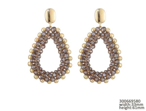 Sweet 7 - oorbellen taupe