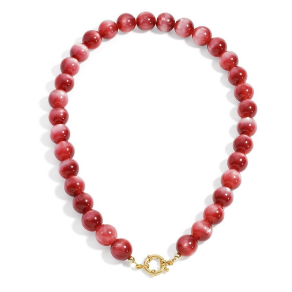 Hars kralenkettingen rood