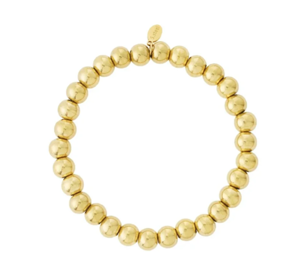 Stainless steel beady armband 0,7 cm