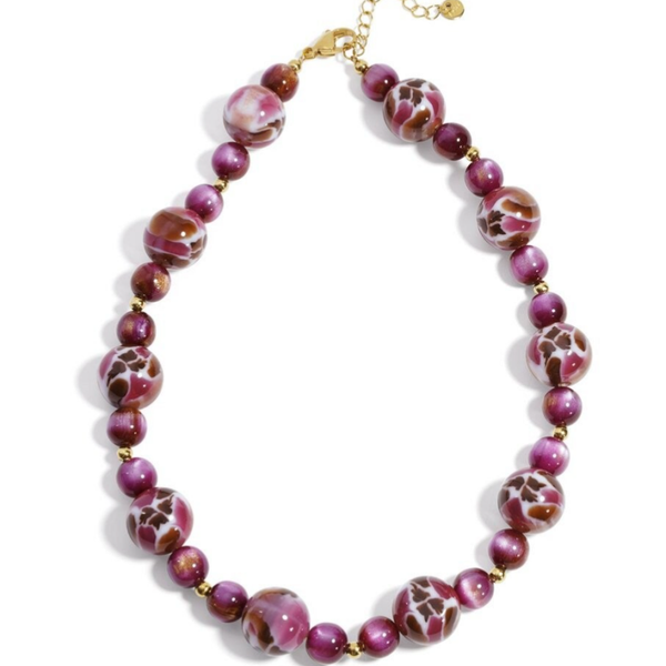 Hars kralenkettingen dark purple