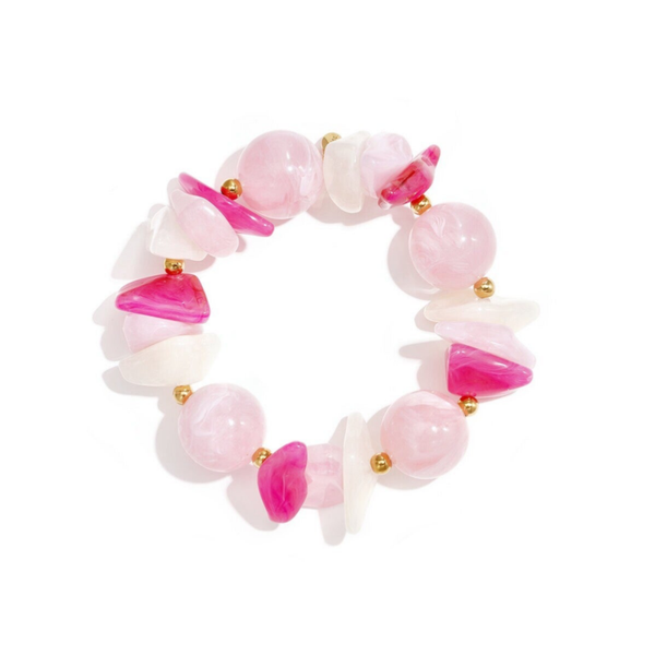 Kleurige armband met acryl kralen