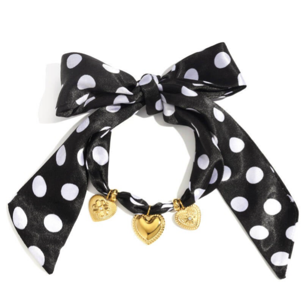 Bandana armband met roestvrijstalen bedels