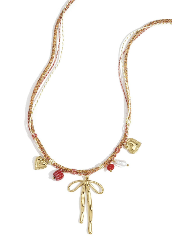 Stainless steel ketting met bedels