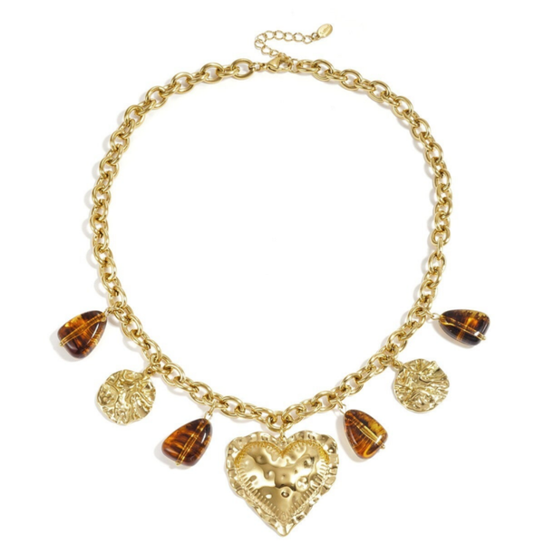 Bedelketting stainless steel Big Heart