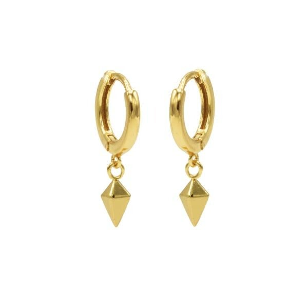 Karma Jewerly - Hinged Hoops Symbols Square Cone