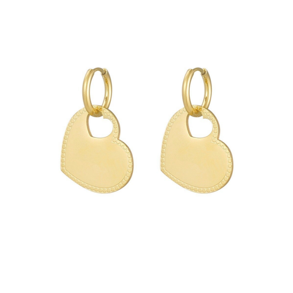 Oorbellen stainless steel Hearts