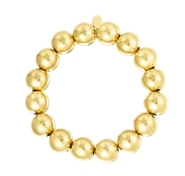 Stainless steel beady armband 1,2 cm