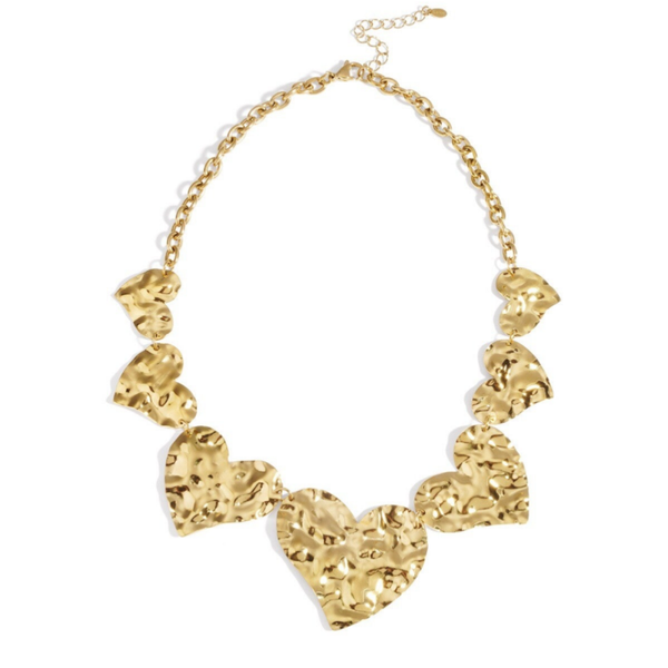 Stainless steel big Hearts ketting