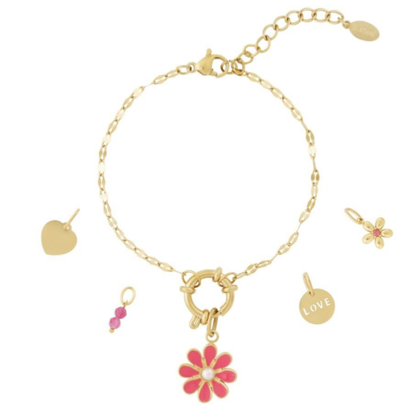 Flower & Heart DIY armband