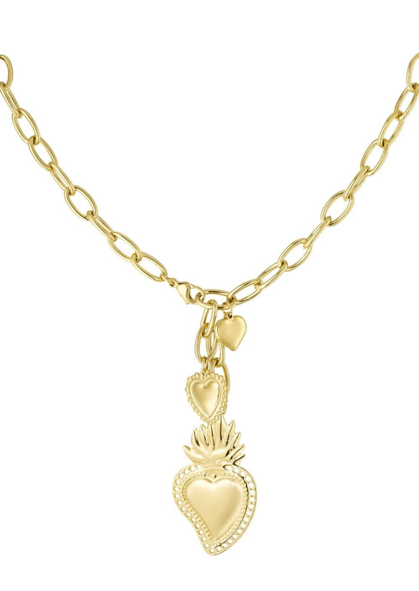 Stainless steel bedelketting Major Heart
