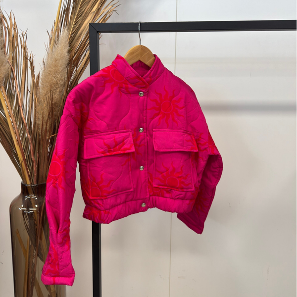 Fuchsia bomber Jack, one size