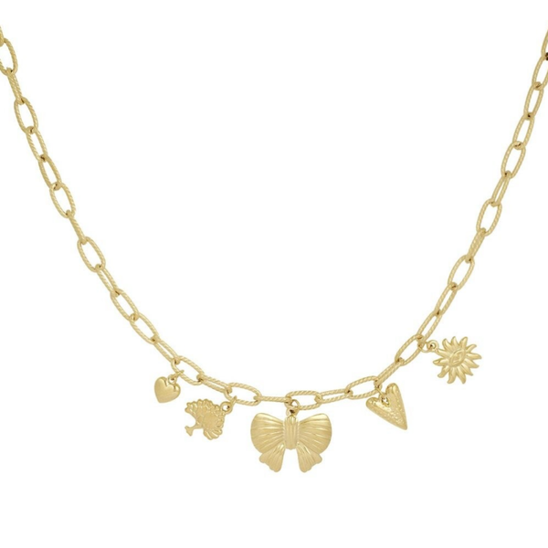 Stainless steel Bedel ketting Charm storys