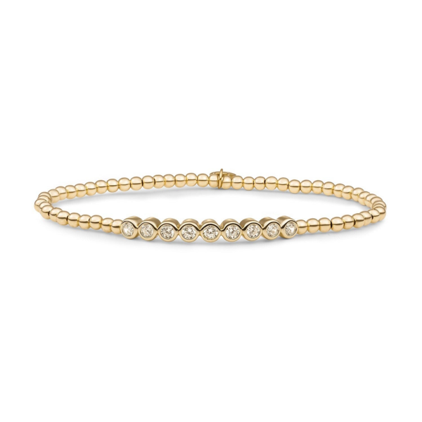 Crystal tube Armband CZ goud of zilver