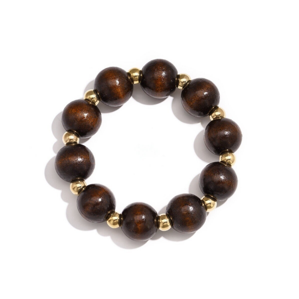 Houten kralen Armband