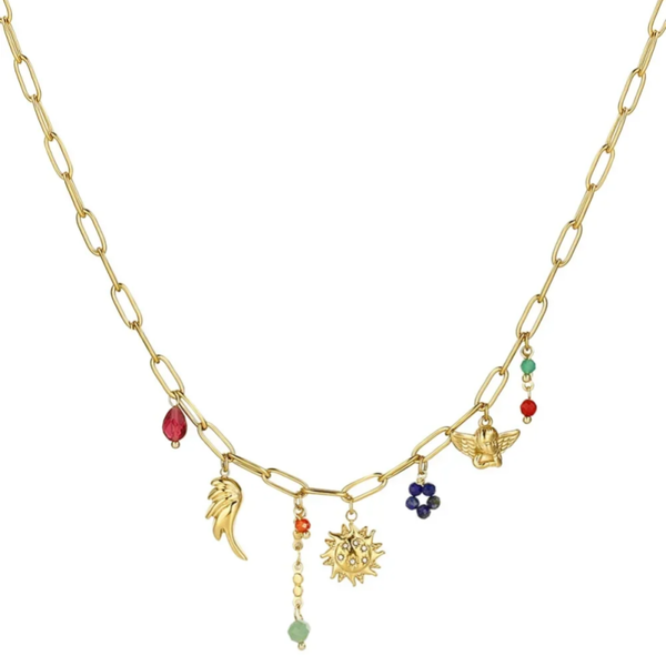 Stainless steel Bedelketting funky Festive