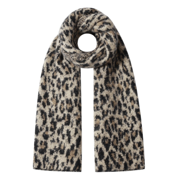 Wintersjaal Luipaard grijs