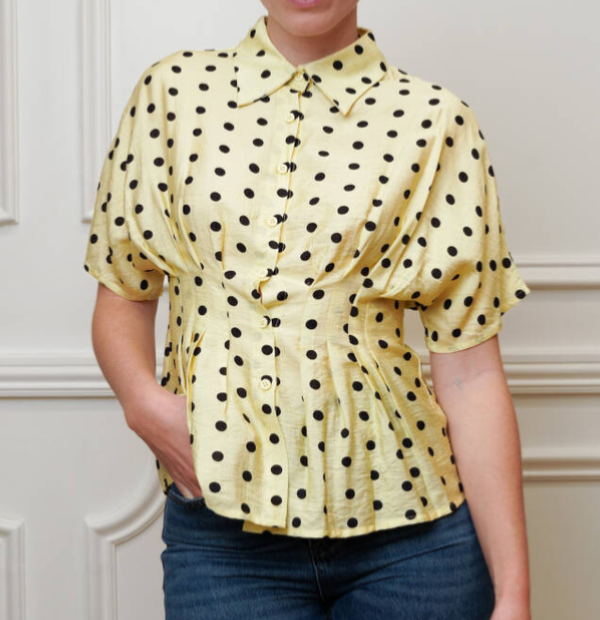 Bloesje viscose Botergeel