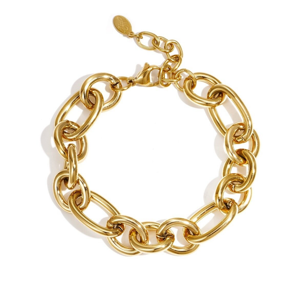 Stainless steel - Ronde Schakel Armband