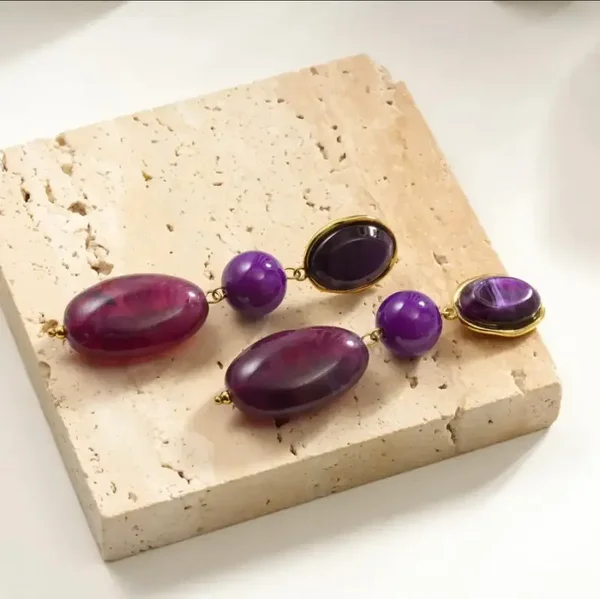 Dotti oorbellen paars of blauw