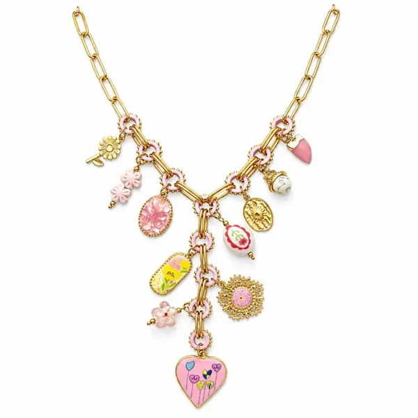 Stainless steel Y Bedelketting Love rose