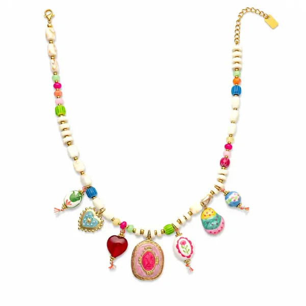 Stainless steel Bedelketting Emblem Beads