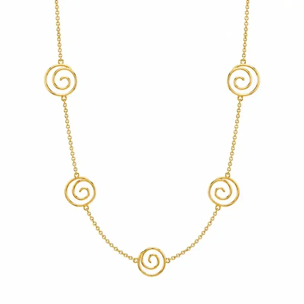 Stainless steel lange Ketting Swirl