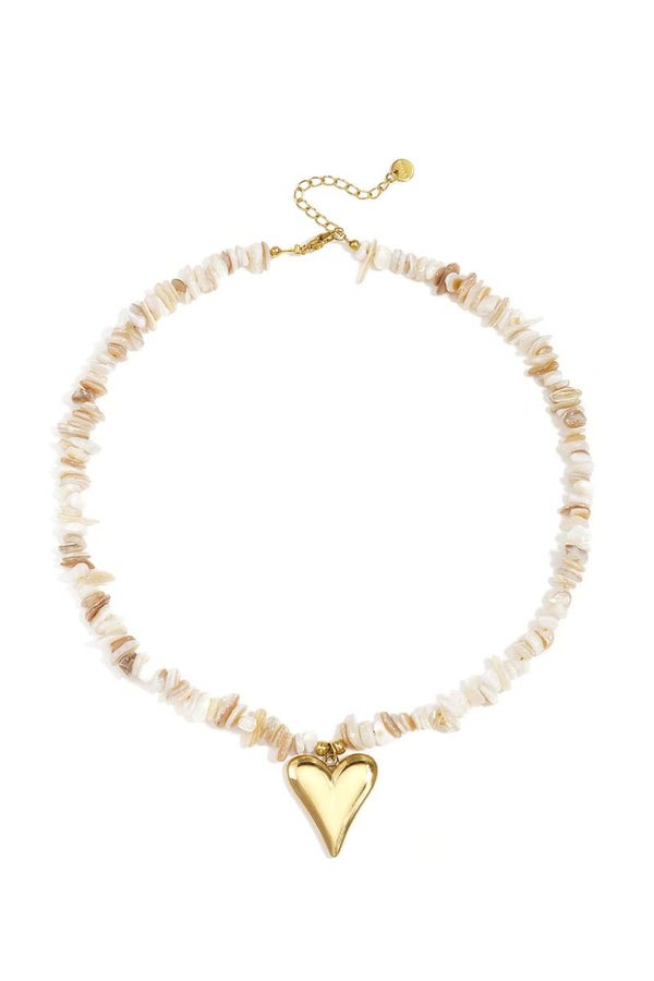 Kralenketting met rvs Hart