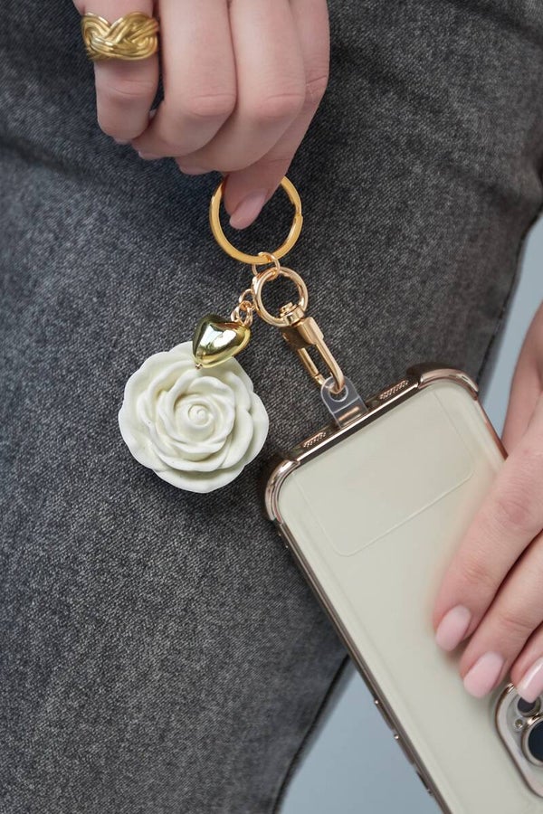 Tassenhanger - pendant Roos