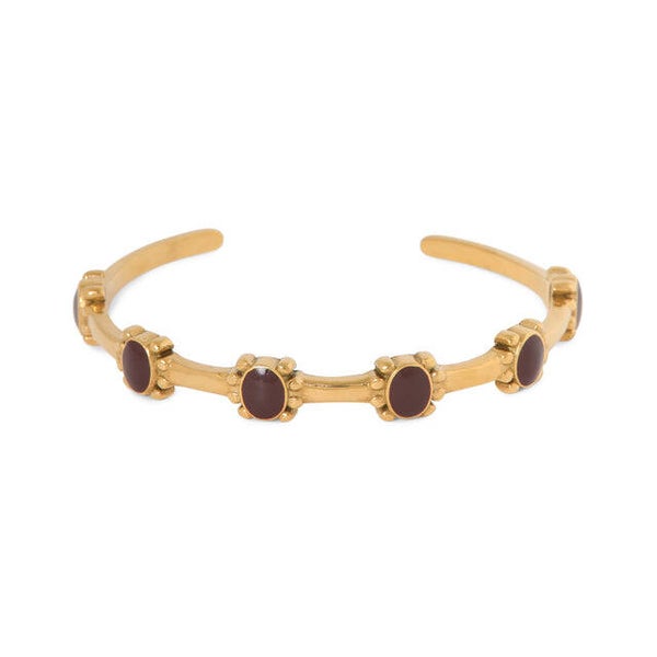 Label Kiki - Garnet romance bangle gold