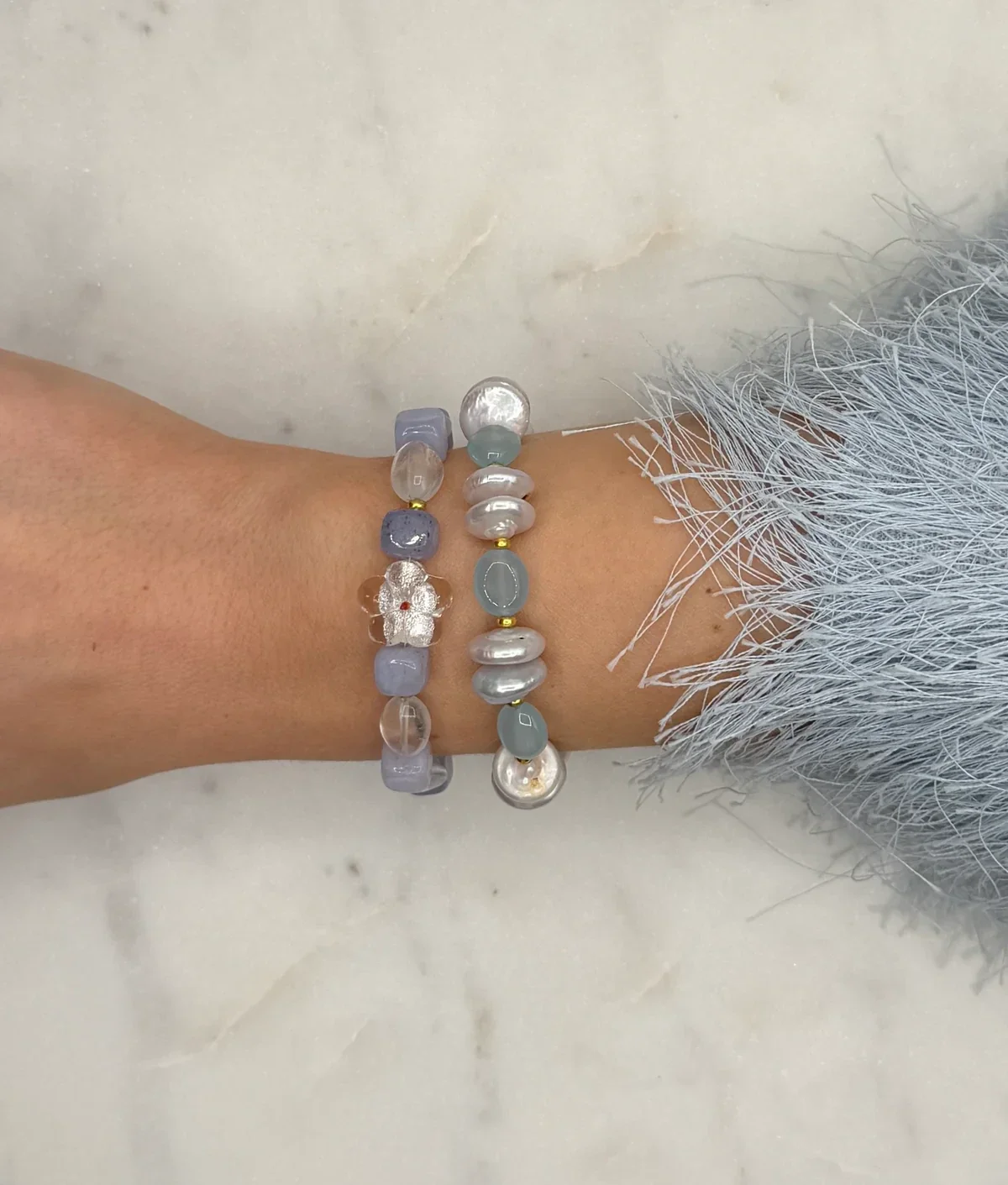 Flem the Label - Beacelet Flower Azur
