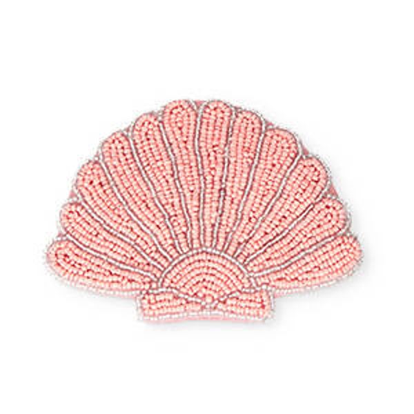 Portemonnee schelp Silverlined transparent-salmon pink