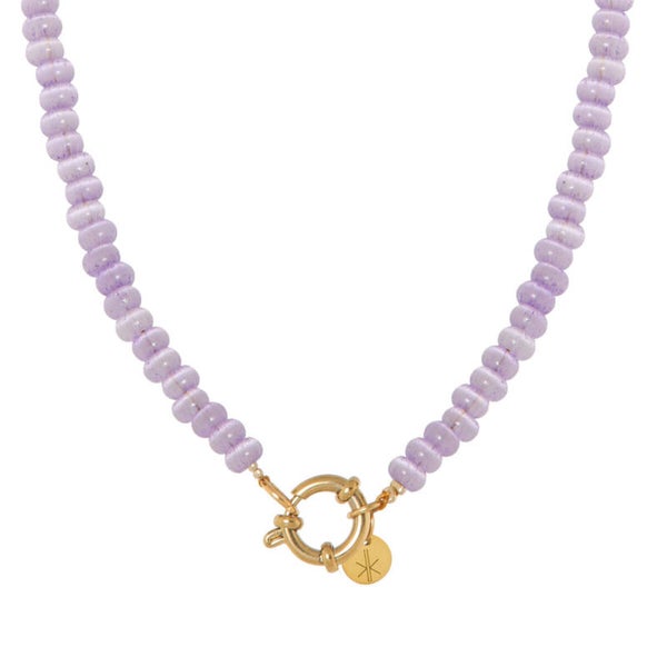 Label Kiki - Mini purple necklace gold