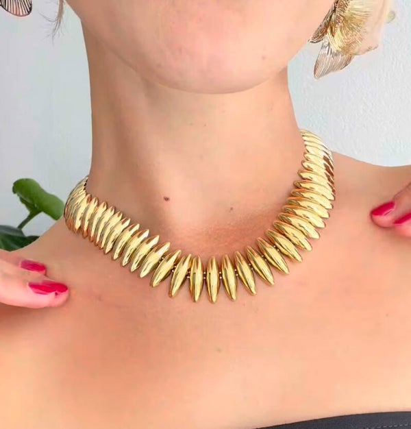 Statement spikey ketting