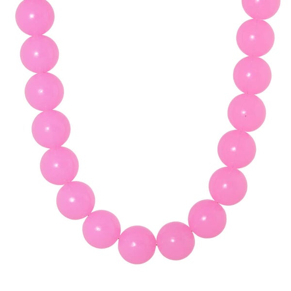 Label Kiki - Fuchsia flame necklace gold