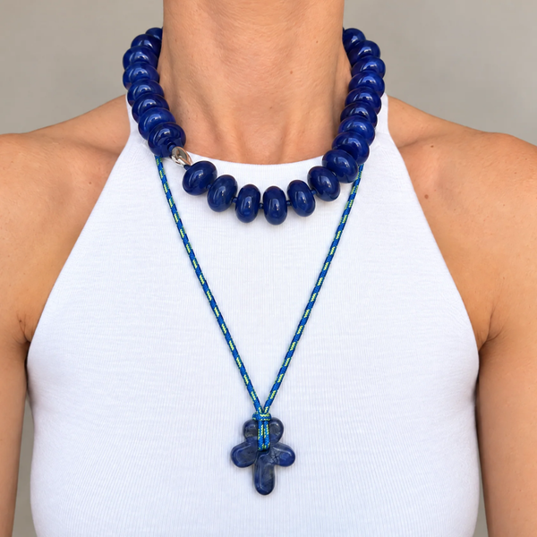 Studio Frenchie - Necklace Floral Blue