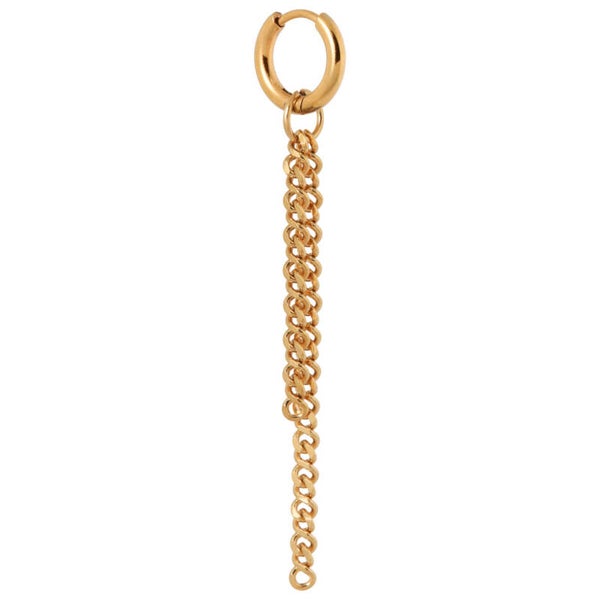 Label Kiki - Double long chain hoop gold