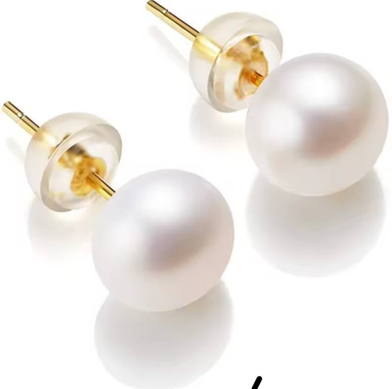 Natuurlijke zoetwaterparel stud Oorbellen 7-8 mm