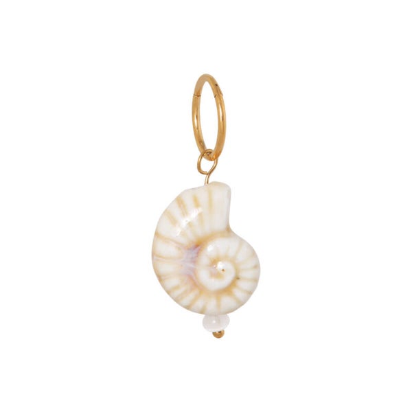 Label Kiki - White shell charm gold