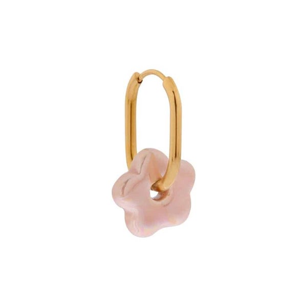 Label Kiki - Oval flower hoop gold