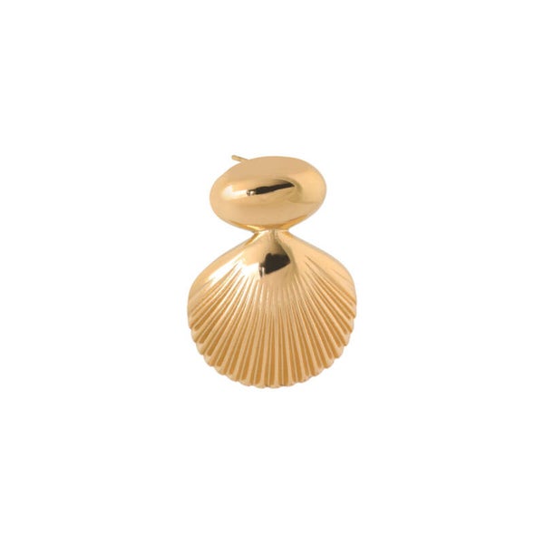 Label Kiki - Big shell hoop gold