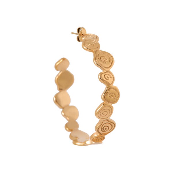 Label Kiki - Big twirl hoop gold