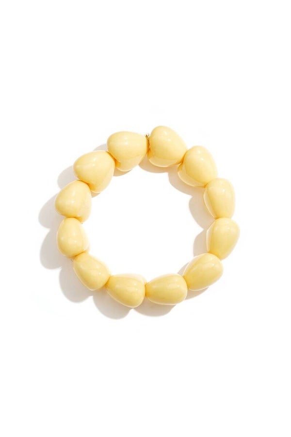 Armband met Chunky Hart kralen - 12 kleuren