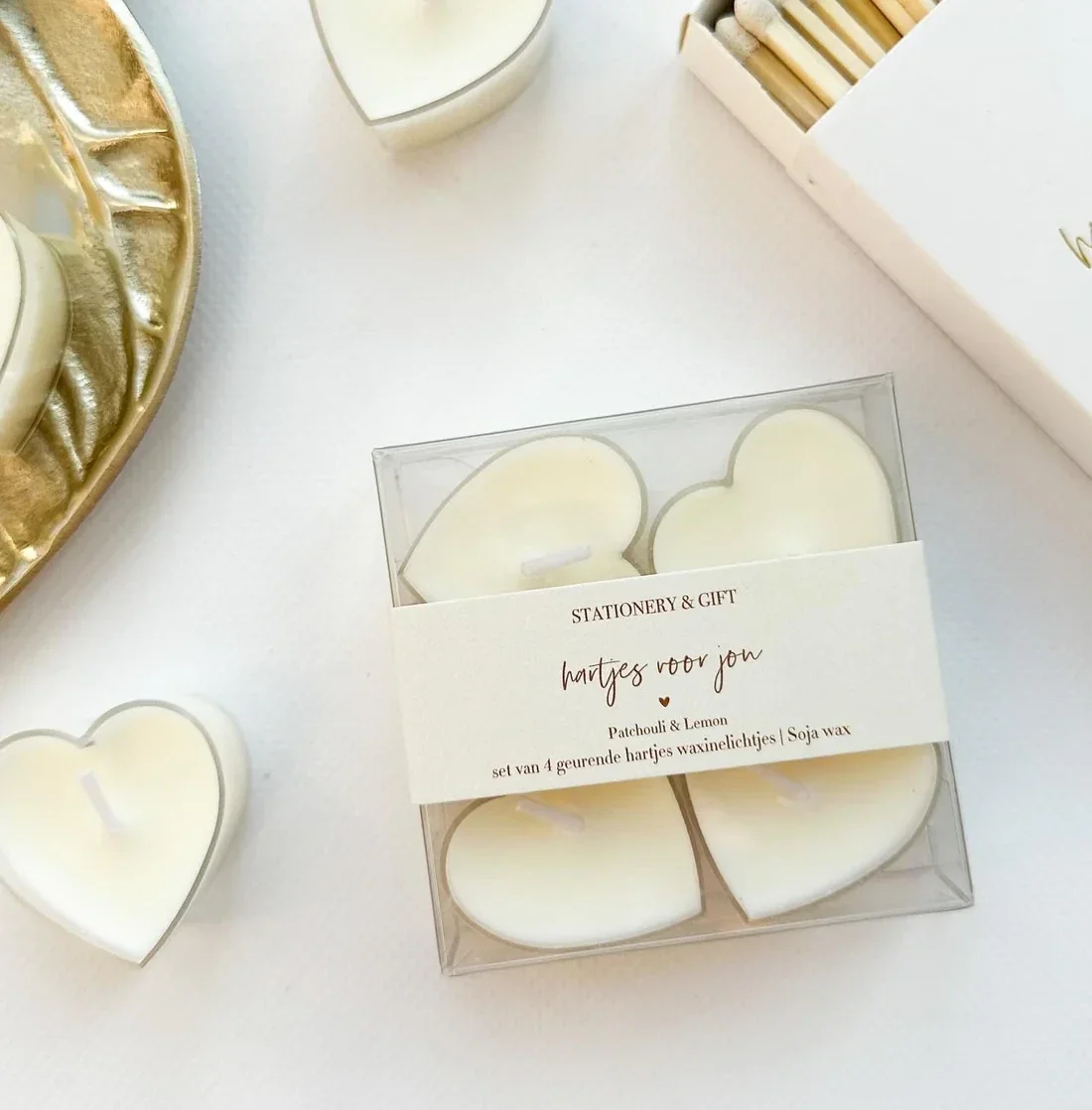 Waxinehartjes Creme | Hartjes voor jou