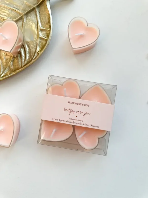 Waxinehartjes Roze | Hartjes voor jou |