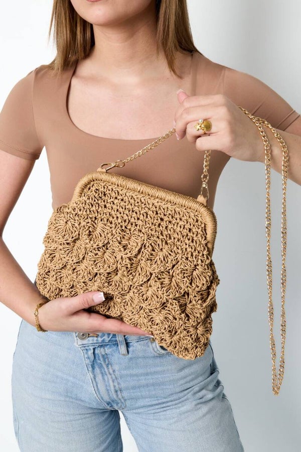 Beach- of Citybag in het donkerbruin of khaki