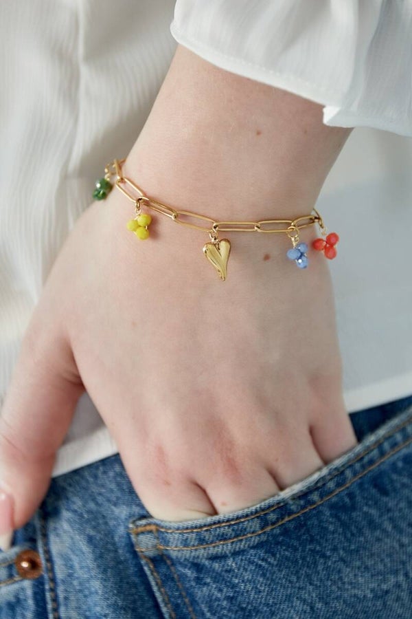 Stainless steel bedelarmbandje Primary love